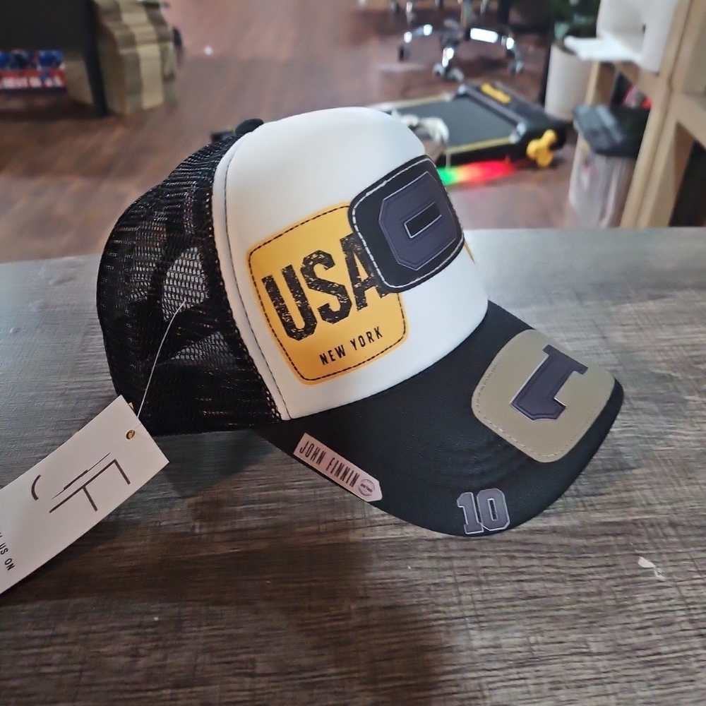 USA Patch Trucker Hat with Appliqué Accents